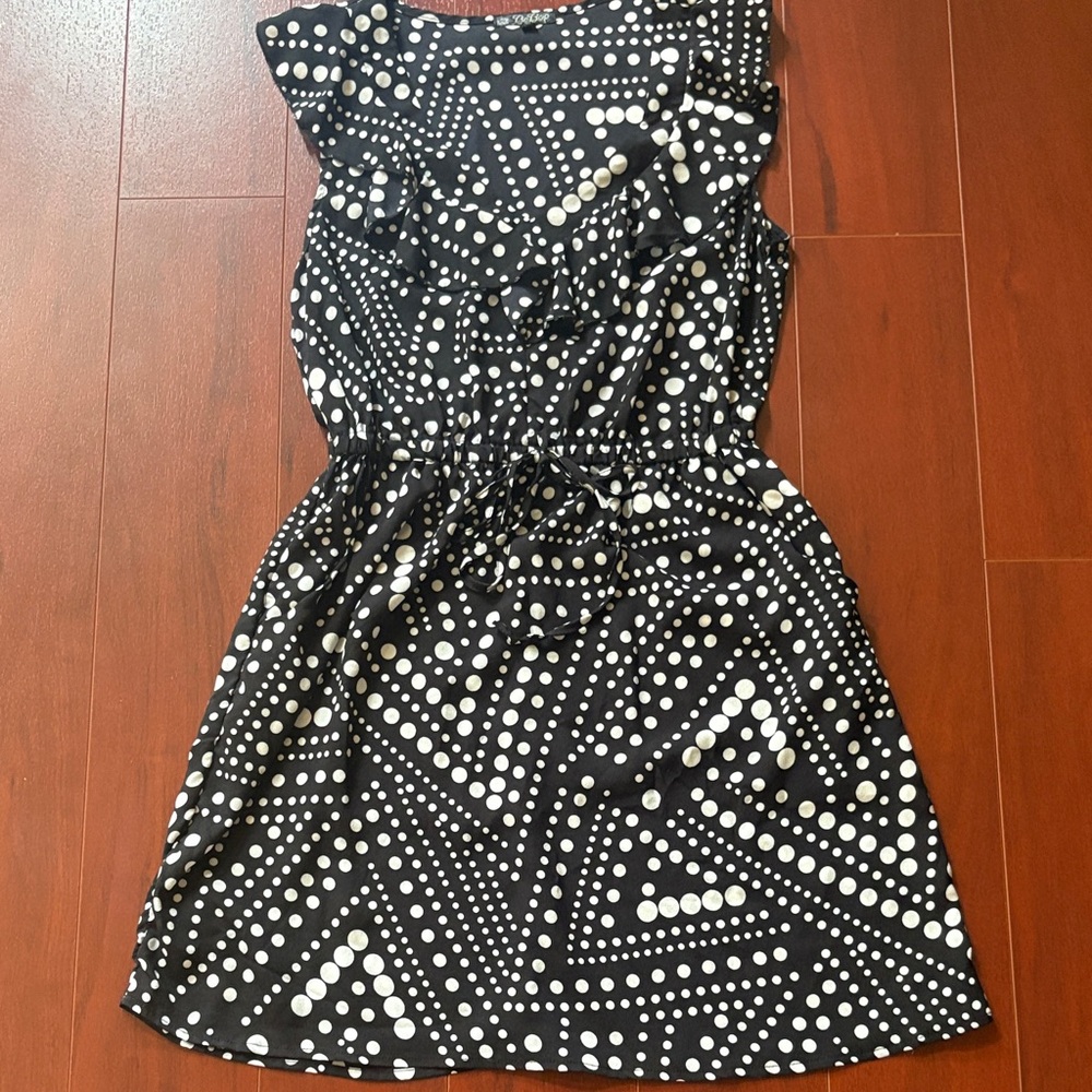 BeBop One Shoulder Black and White Dress